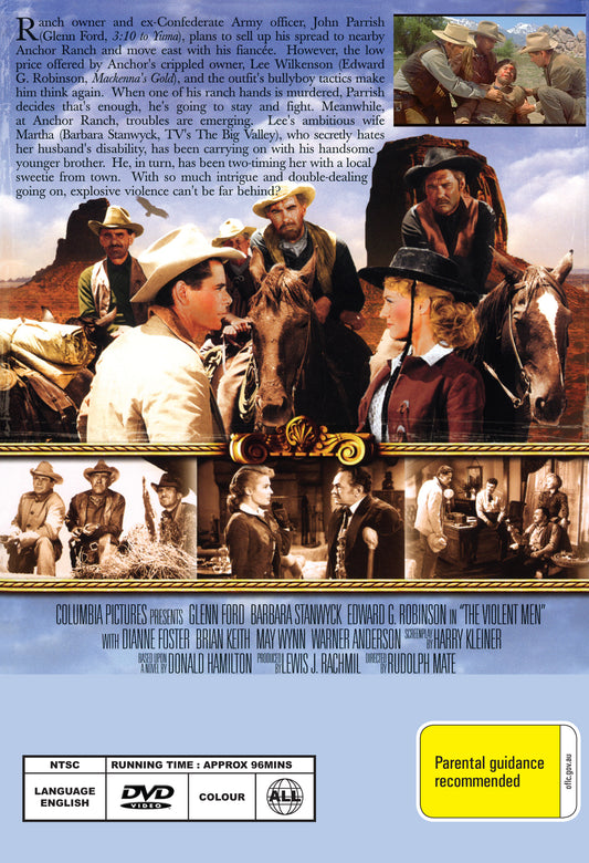 Buy Online The Violent Men (1955) - DVD - Glenn Ford, Barbara Stanwyck | Best Shop for Old classic and hard to find movies on DVD - Timeless Classic DVD