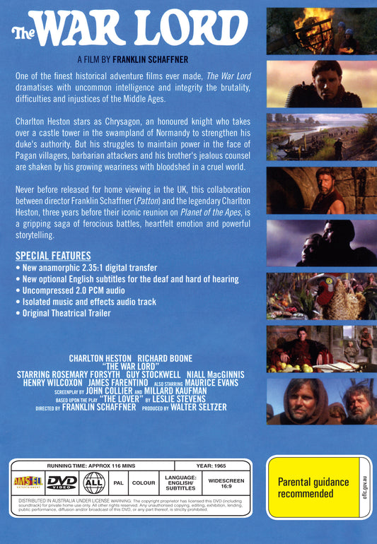 Buy Online The War Lord (1965)  - DVD - Charlton Heston, Richard Boone | Best Shop for Old classic and hard to find movies on DVD - Timeless Classic DVD