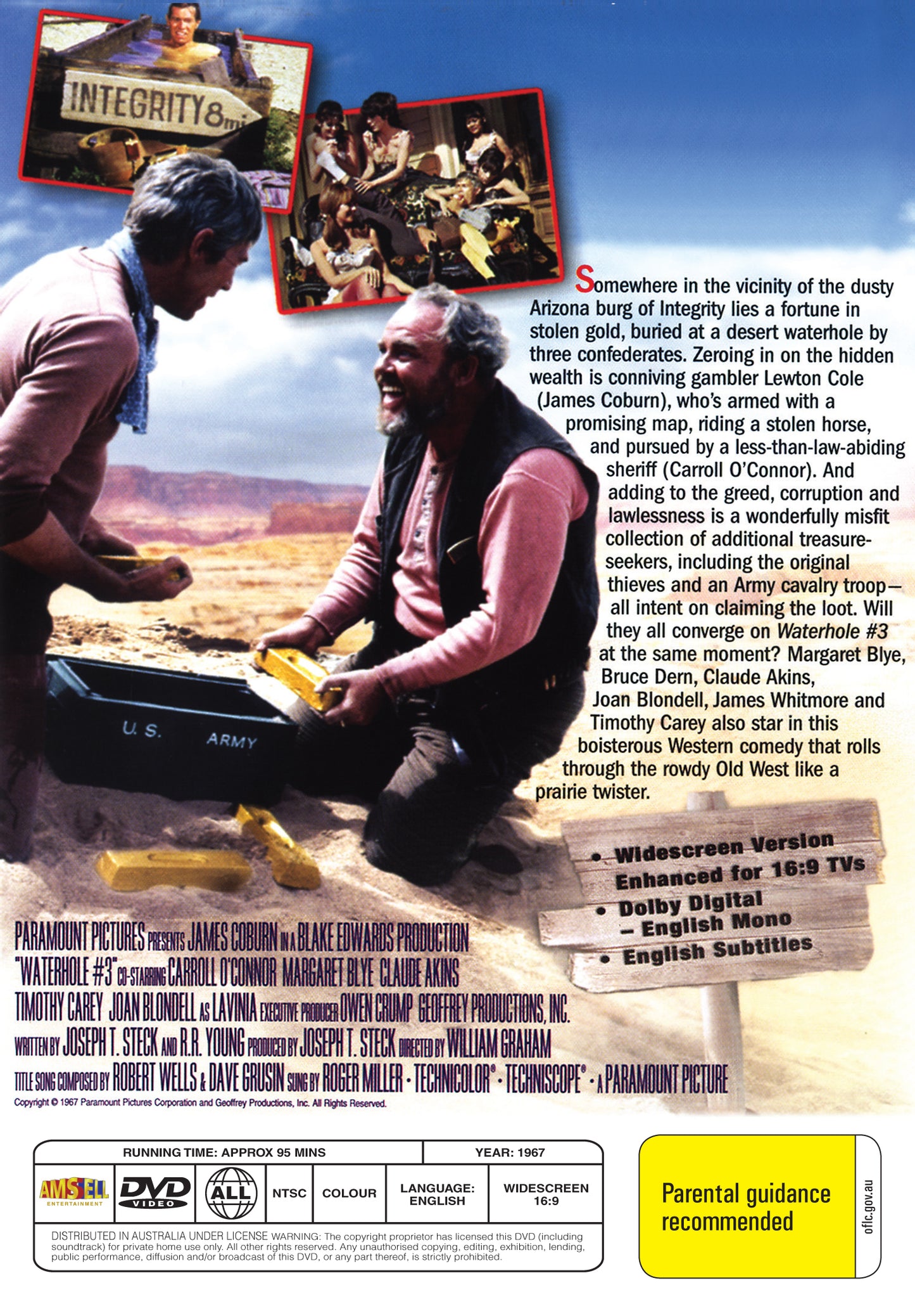 Buy Online Waterhole #3 (1967) - DVD - James Coburn, Carroll O'Connor | Best Shop for Old classic and hard to find movies on DVD - Timeless Classic DVD