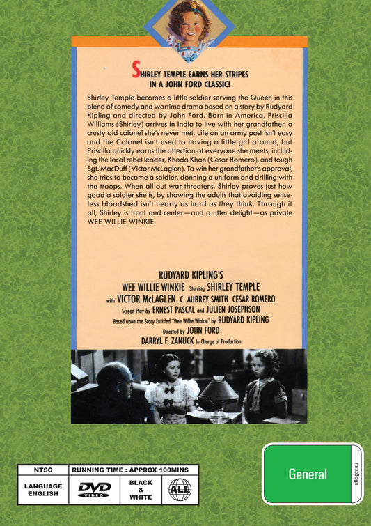Buy Online Wee Willie Winkie (1937) - DVD - Shirley Temple, Victor McLaglen | Best Shop for Old classic and hard to find movies on DVD - Timeless Classic DVD