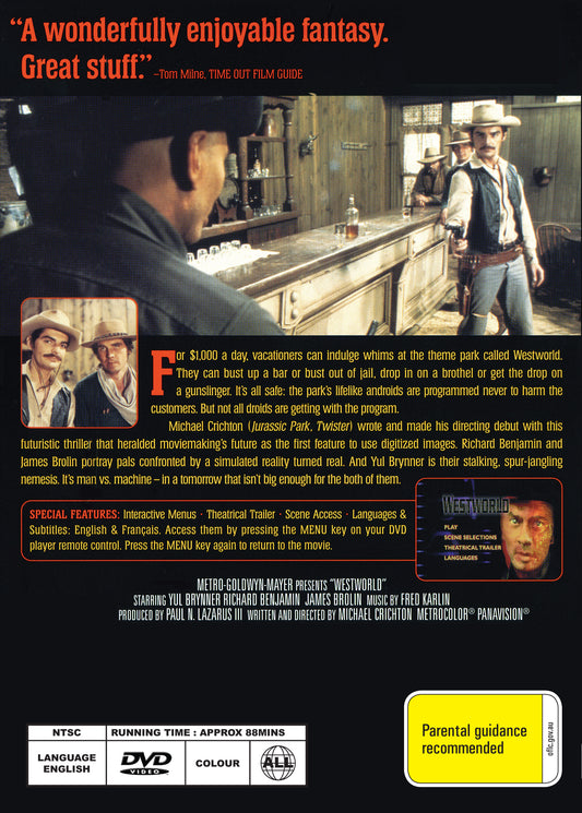Buy Online Westworld (1973) - DVD - Yul Brynner, Richard Benjamin | Best Shop for Old classic and hard to find movies on DVD - Timeless Classic DVD