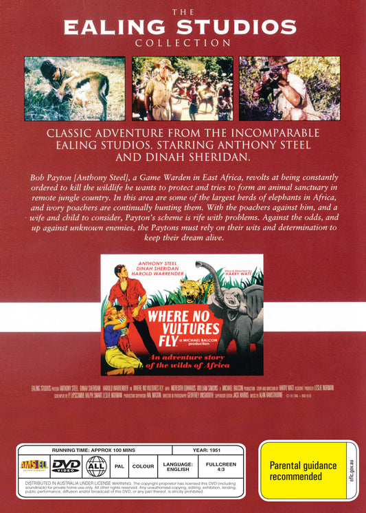 Buy Online Where No Vultures Fly (1951) - DVD - Anthony Steel, Dinah Sheridan | Best Shop for Old classic and hard to find movies on DVD - Timeless Classic DVD