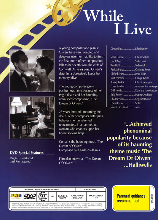 Buy Online While I Live (1947) - DVD - Tom Walls, Clifford Evans | Best Shop for Old classic and hard to find movies on DVD - Timeless Classic DVD
