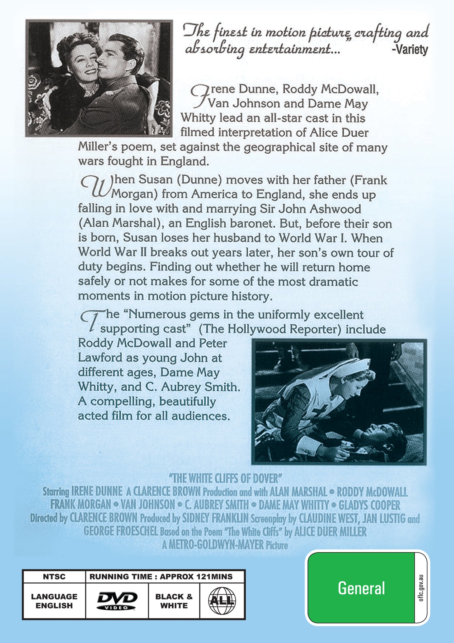Buy Online The White Cliffs of Dover (1944) - DVD - Irene Dunne, Alan Marshal | Best Shop for Old classic and hard to find movies on DVD - Timeless Classic DVD