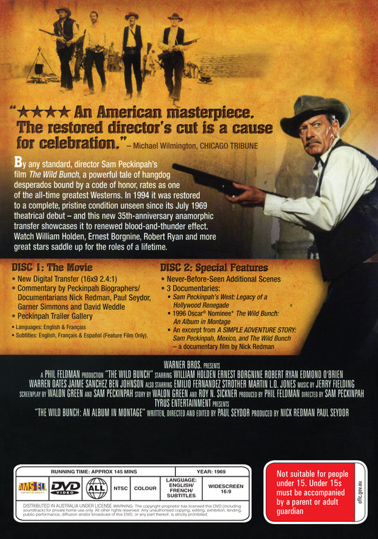 Buy Online The Wild Bunch (1969) - DVD - William Holden, Ernest Borgnine | Best Shop for Old classic and hard to find movies on DVD - Timeless Classic DVD
