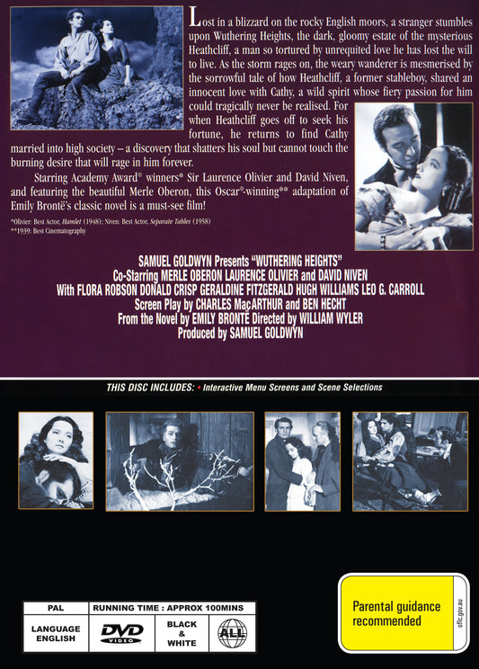 Buy Online Wuthering Heights (1939) - DVD - Merle Oberon, Laurence Olivier, David Niven | Best Shop for Old classic and hard to find movies on DVD - Timeless Classic DVD