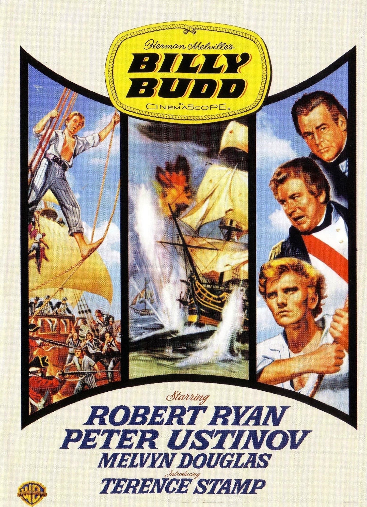 Billy Budd DVD featuring Robert Ryan and Peter Ustinov, adventure and war film, collectible edition with cover artwork.