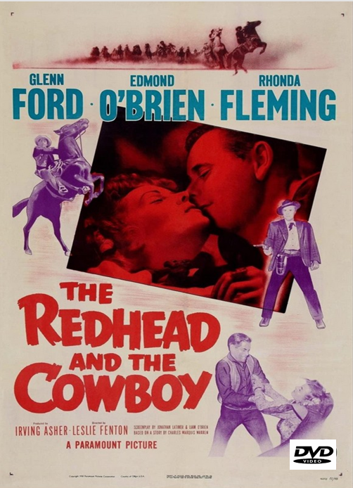 DVD cover of "The Redhead and the Cowboy" drama film featuring actors Alan Ladd and Lizabeth Scott, from FilmClassicsOnDVD.