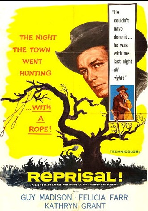 Screenshot of the Western movie Reprisal! on DVD featuring Guy Madison and Felicia Farr, from FilmClassicsonDVD.