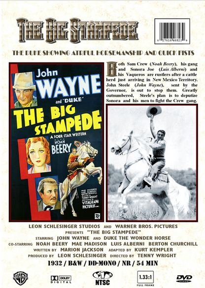 The Big Stampede on DVD, Drama, John Wayne, Noah Beery