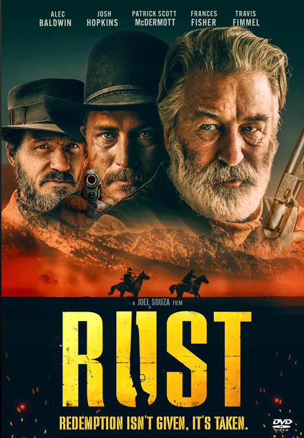 DVD cover for Rust drama featuring Alec Baldwin and Josh Hopkins from FilmClassics on DVD.