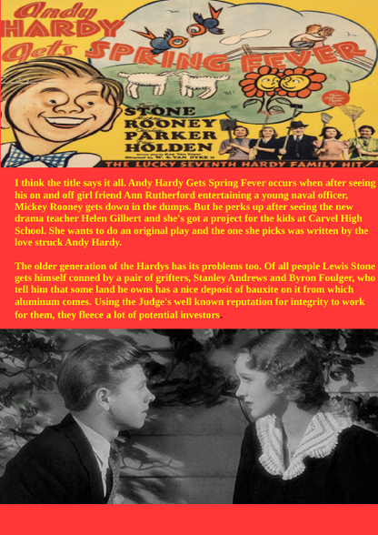 Andy Hardy Gets Spring Fever on DVD, Comedy, Lewis Stone, Mickey Rooney