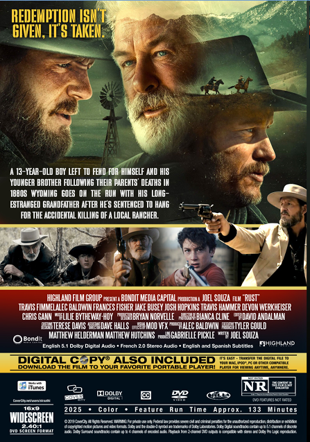 Screenshot from Rust DVD featuring Alec Baldwin and Josh Hopkins, drama movie in the Movies & DVDs category by FilmClassicsonDVD.