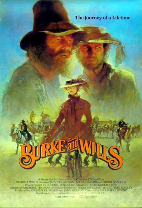 DVD cover for Burke & Wills adventure movie featuring Jack Thompson and Nigel Havers, from FilmClassics on DVD.