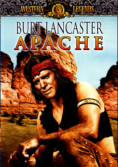 DVD cover of the action movie "Apache" starring Burt Lancaster and Jean Peters, from FilmClassicsOnDVD.