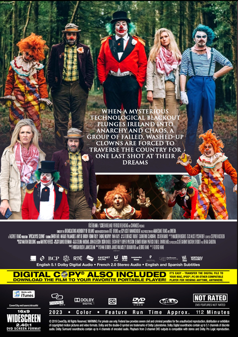 DVD cover image of "Apocalypse Clown" comedy movie starring David Earl and Natalie Palamides from FilmClassicsOnDVD.