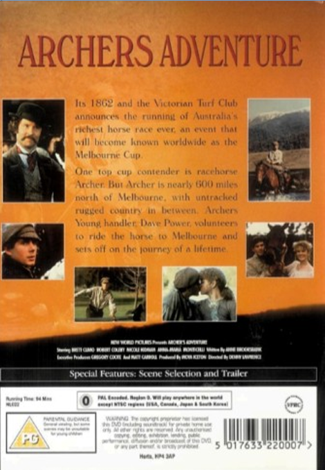 DVD cover of the adventure movie Archer featuring Brett Climo and Robert Coleby, part of the Movies & DVDs collection.
