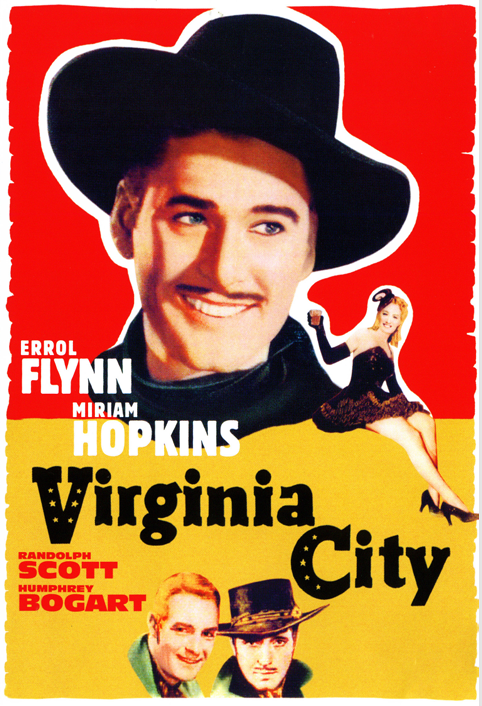 DVD cover of Virginia City Western movie starring Errol Flynn and Miriam Hopkins, from the FilmClassicsOnDVD collection.