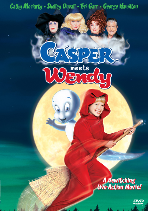 DVD cover of Casper Meets Wendy animated movie featuring Cathy Moriarty and Shelley Duvall, from FilmClassicsOnDVD.