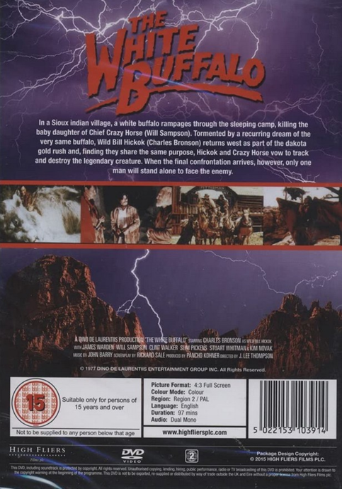 The White Buffalo 0n DVD, Action,  Charles Bronson, Jack Warden