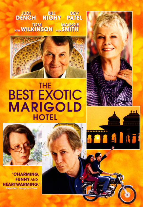 DVD cover of The Best Exotic Marigold Hotel comedy film featuring Judi Dench and Bill Nighy from FilmClassicsOnDVD.