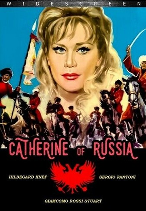 DVD cover of "Caterina di Russia" drama movie featuring Hildegard Knef and Sergio Fantoni, from FilmClassicsOnDVD.