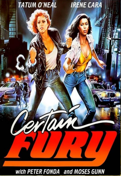 Screenshot from Certain Fury DVD featuring Tatum O'Neal and Irene Cara, action movie from FilmClassicsonDVD.