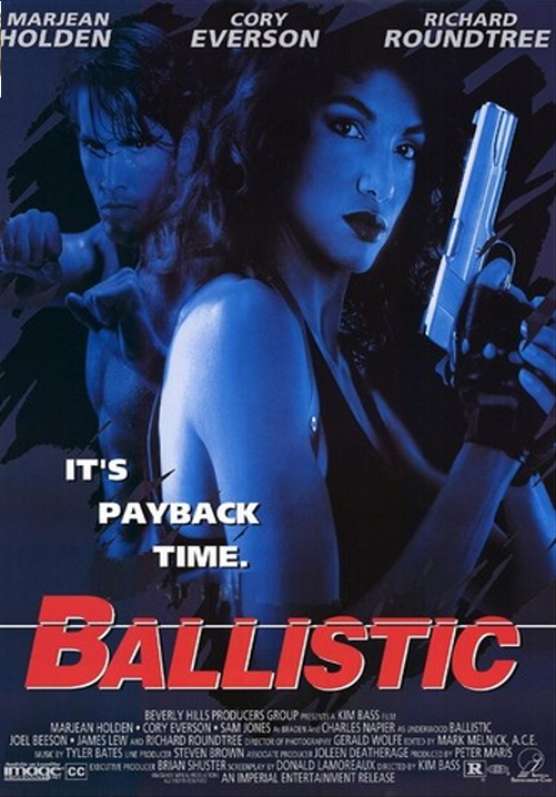 Screenshot from the action movie "Ballistic" on DVD featuring Marjean Holden and Corinna Everson, released by FilmClassicsonDVD.