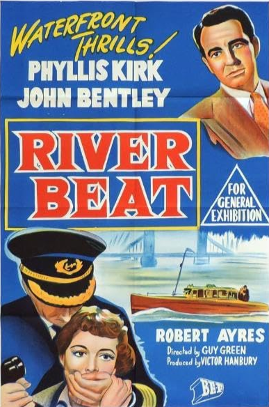 Screenshot from River Beat DVD featuring crime and drama scenes with Phyllis Kirk and John Bentley, part of FilmClassicsOnDVD collection.