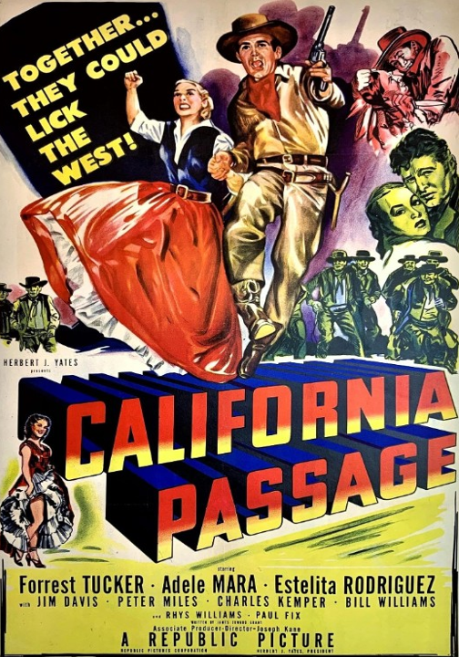 DVD cover of California Passage drama featuring Forrest Tucker and Adele Mara, from the Movies & DVDs collection.