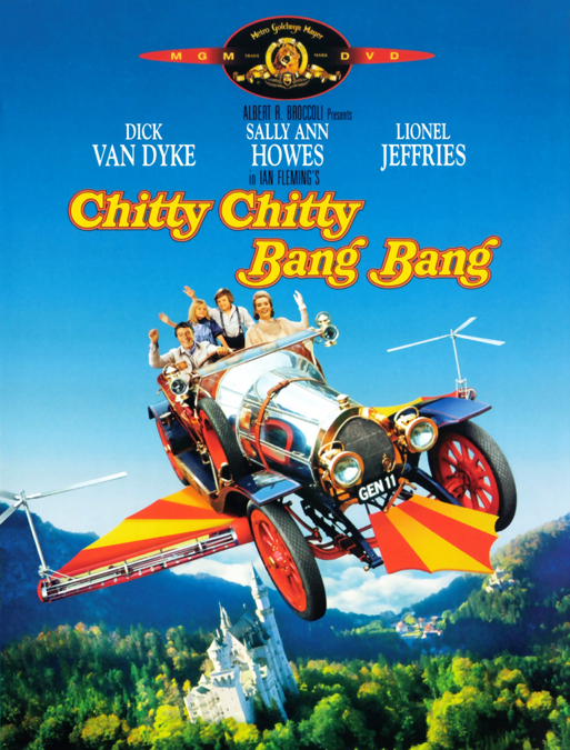 Screenshot from Chitty Chitty Bang Bang DVD featuring Dick Van Dyke and Sally Ann Howes, classic adventure movie on FilmClassicsonDVD.