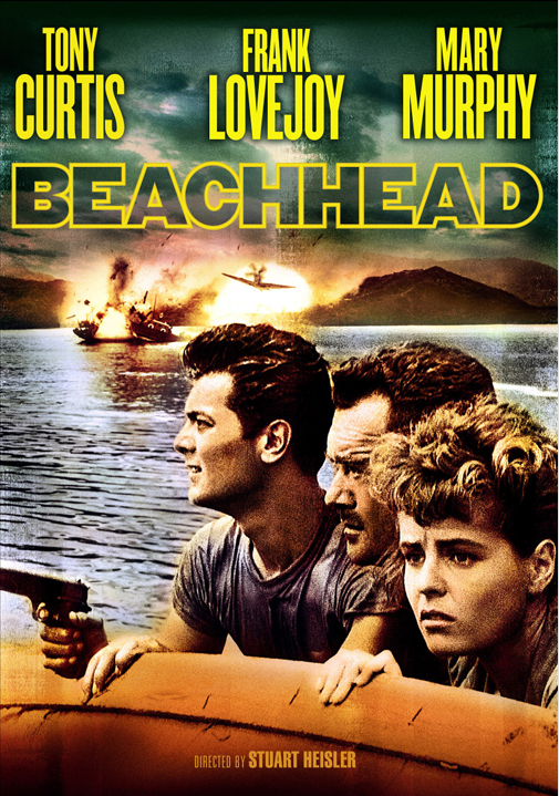 DVD cover of the drama film "Beachhead" featuring Tony Curtis and Frank Lovejoy, from FilmClassicsOnDVD.