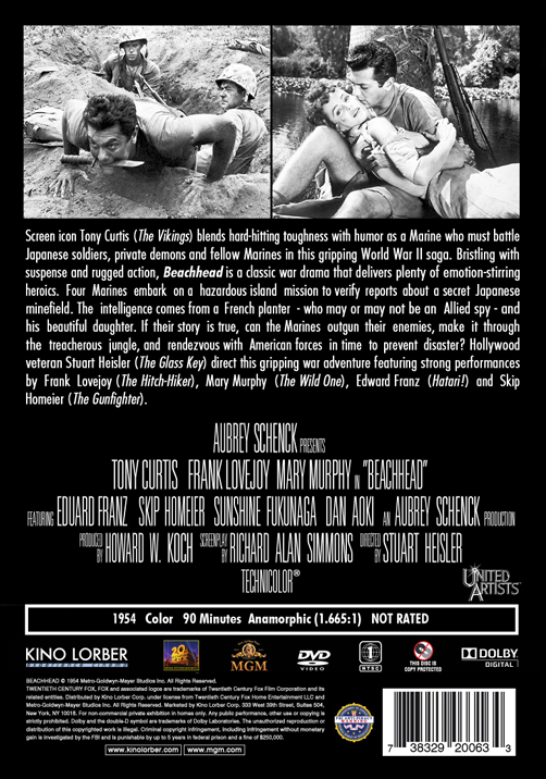 Screenshot from the DVD "Beachhead," a drama starring Tony Curtis and Frank Lovejoy, available in the Movies & DVDs category.
