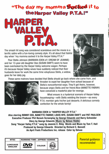 Harper Valley P.T.A. on DVD, Comedy, Barbara Eden, Ronny Cox