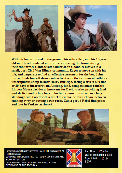 Western movie DVD featuring Alan Ladd and Olivia De Havilland, titled The Proud Rebel, from FilmClassicsOnDVD.