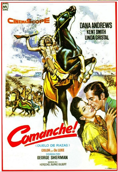 Screenshot of "Comanche" Western DVD featuring Dana Andrews and Kent Smith from FilmClassicsOnDVD.