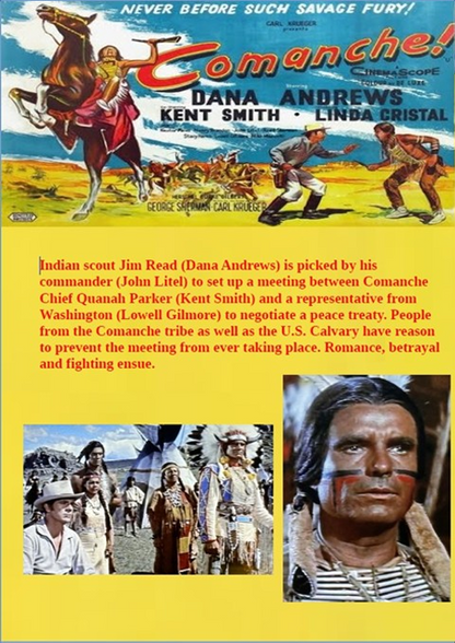 Comanche on DVD, Western,  Dana Andrews, Kent Smith