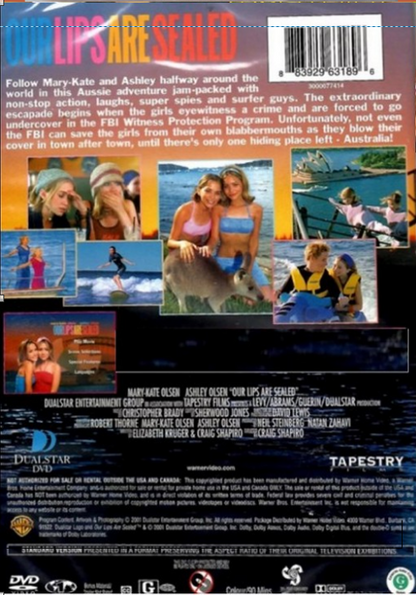 DVD cover image for "Our Lips Are Sealed" family comedy starring Mary-Kate and Ashley Olsen, from RareandCollectibleDVDs.