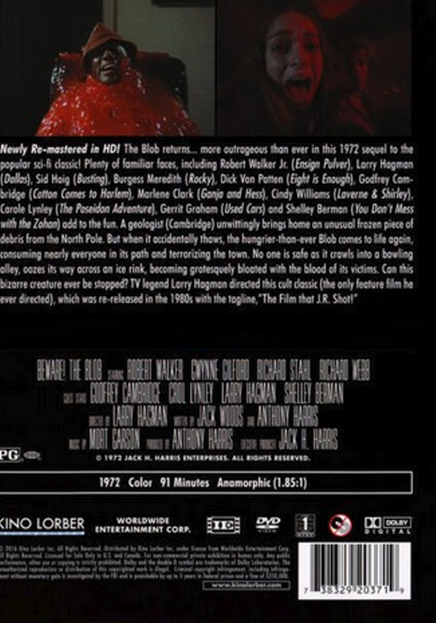 Screenshot from the comedy movie Beware! The Blob DVD featuring Robert Walker Jr. and Gwynne Gilford, part of FilmClassicsOnDVD collection.