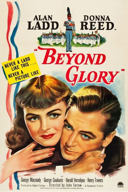 Beyond Glory on DVD, Drama, Alan Ladd, Donna Reed
