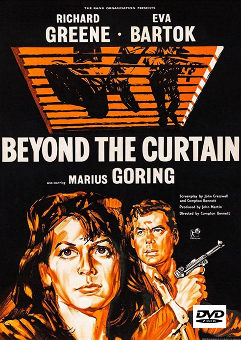 DVD cover of "Beyond the Curtain" drama movie featuring Richard Greene and Eva Bartok from FilmClassicsOnDVD.