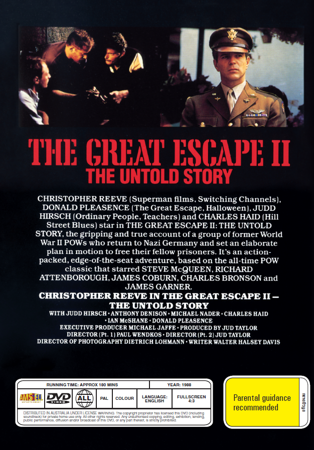 The Great Escape II : The Untold Story on DVD, Action, Christopher Reeve, Judd Hirsch
