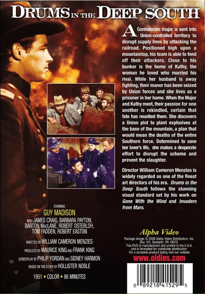 Drums in the Deep South on DVD, Drama, James Craig, Barbara Payton