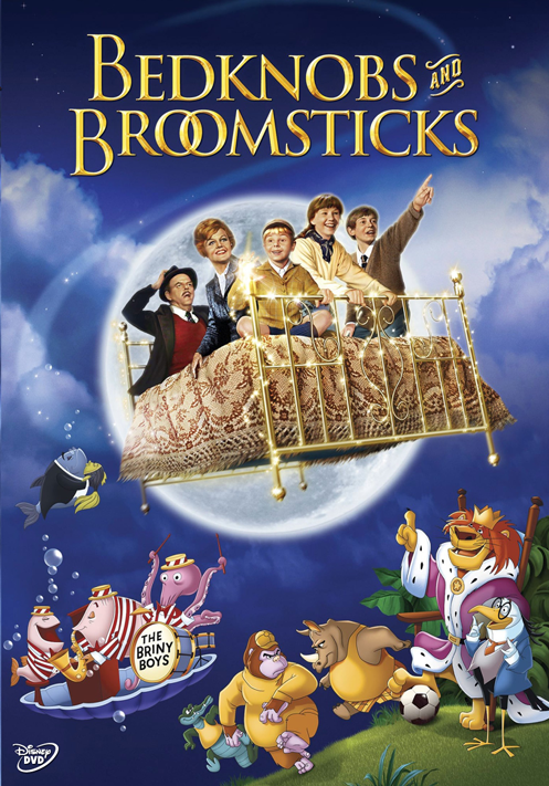 DVD cover of Bedknobs and Broomsticks movie featuring Angela Lansbury and David Tomlinson, from FilmClassicsOnDVD.