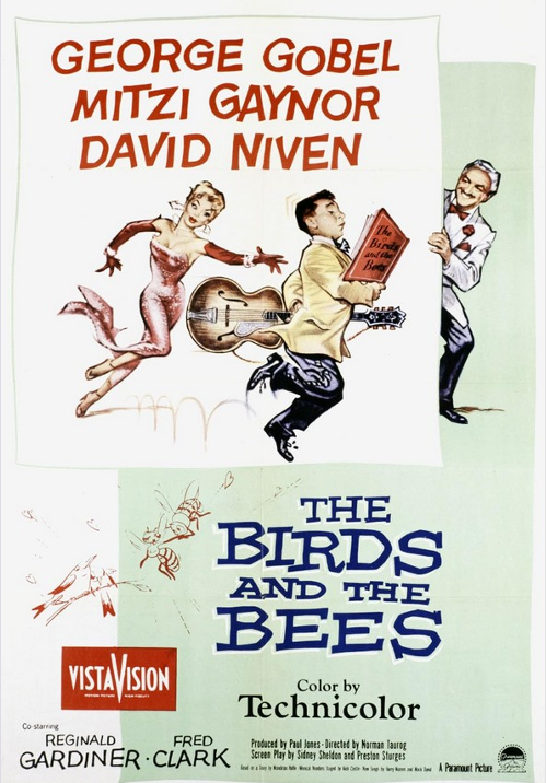 DVD cover image of "The Birds and the Bees" comedy movie featuring George Gobel and Mitzi Gaynor, from FilmClassicsOnDVD.