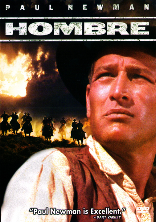 Hombre DVD featuring Paul Newman and Fredric March in a drama movie, with a scene from the FilmClassicsonDVD release.
