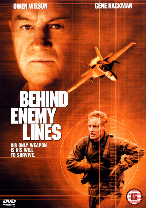 DVD cover image of "Behind Enemy Lines" action movie featuring Gene Hackman and Owen Wilson, from FilmClassicsonDVD.
