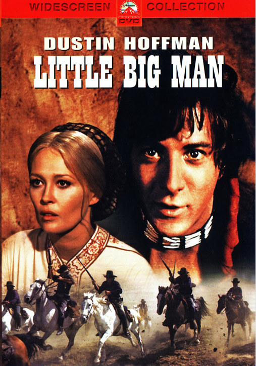 Little Big Man DVD featuring Dustin Hoffman and Faye Dunaway, adventure movie with classic film artwork on the cover.