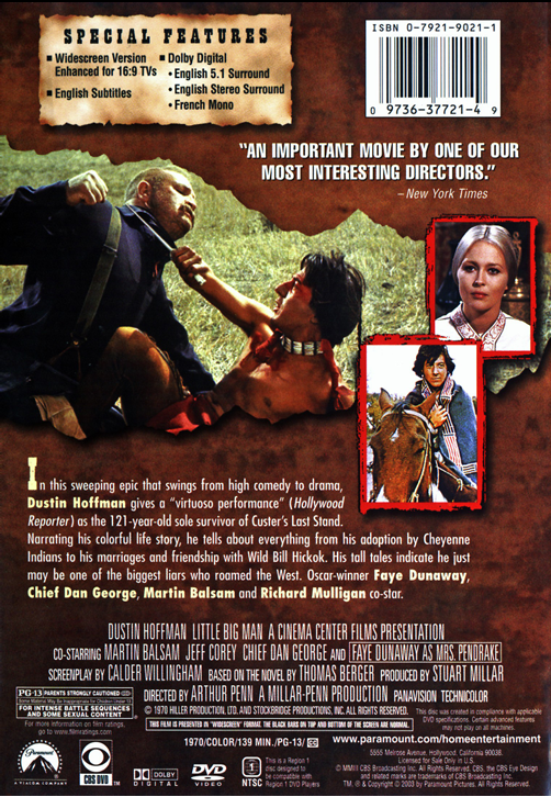 Little Big Man DVD featuring Dustin Hoffman and Faye Dunaway, adventure movie from FilmClassicsOnDVD.