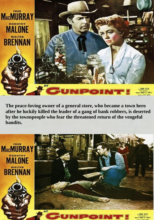 Screenshot from Gunpoint DVD featuring Audie Murphy and Joan Staley in a drama movie from FilmClassicsOnDVD.